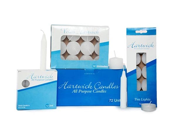 Hartwick Votive White Candles 36/12